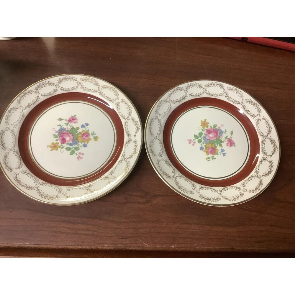 VINTAGE HOMER LAUGHLIN EGGSHELL NAUTILUS C46N5 FLORAL Desert Plate 6”